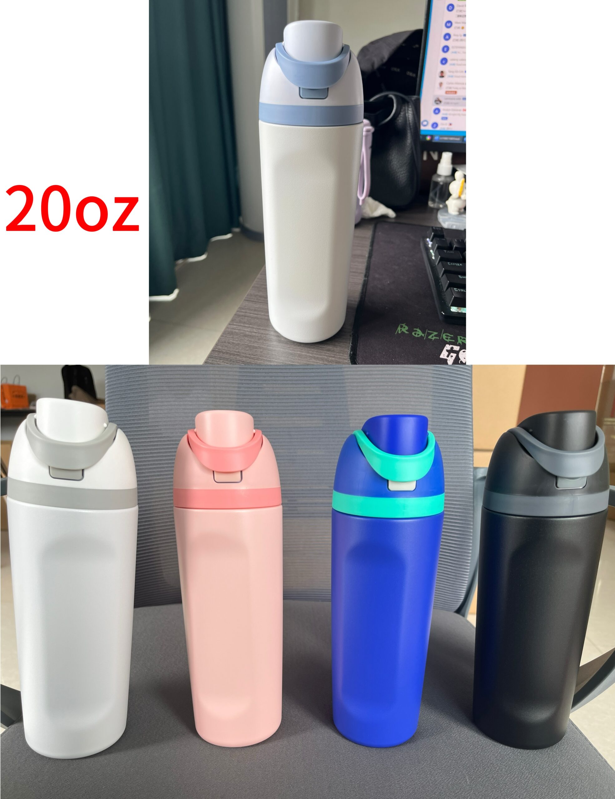 2025 Hot wholesale custom logo Sports Travel Sulated Stainless Steel Free-sip Water Bottle With Straw