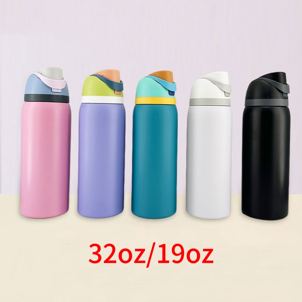 2025 Hot wholesale custom logo Sports Travel Sulated Stainless Steel Free-sip Water Bottle With Straw