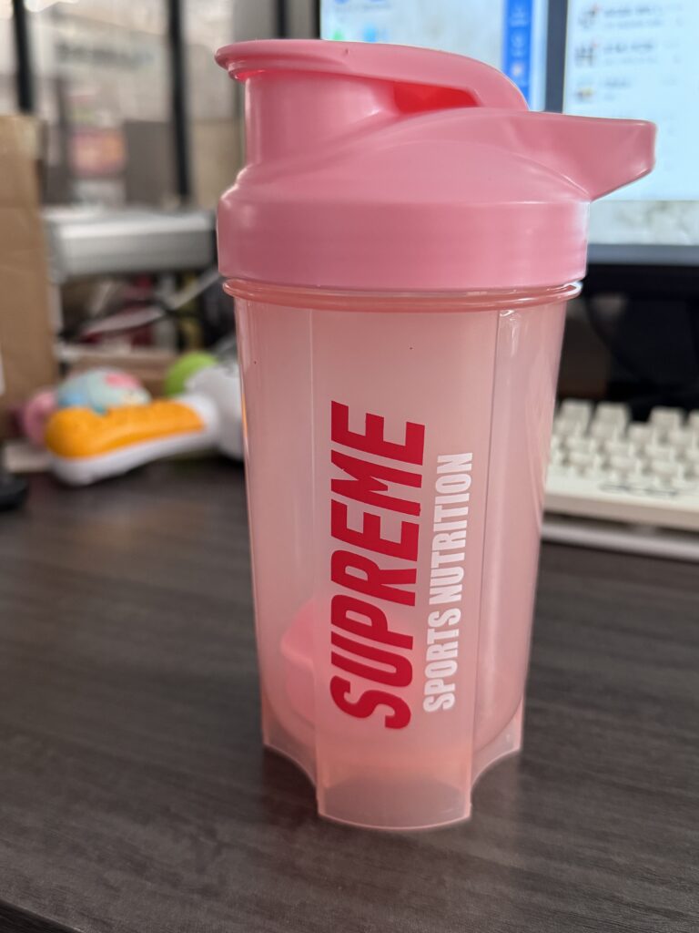 Bouteille shaker anti-fuite pour poudre de protéines pour salle de sport