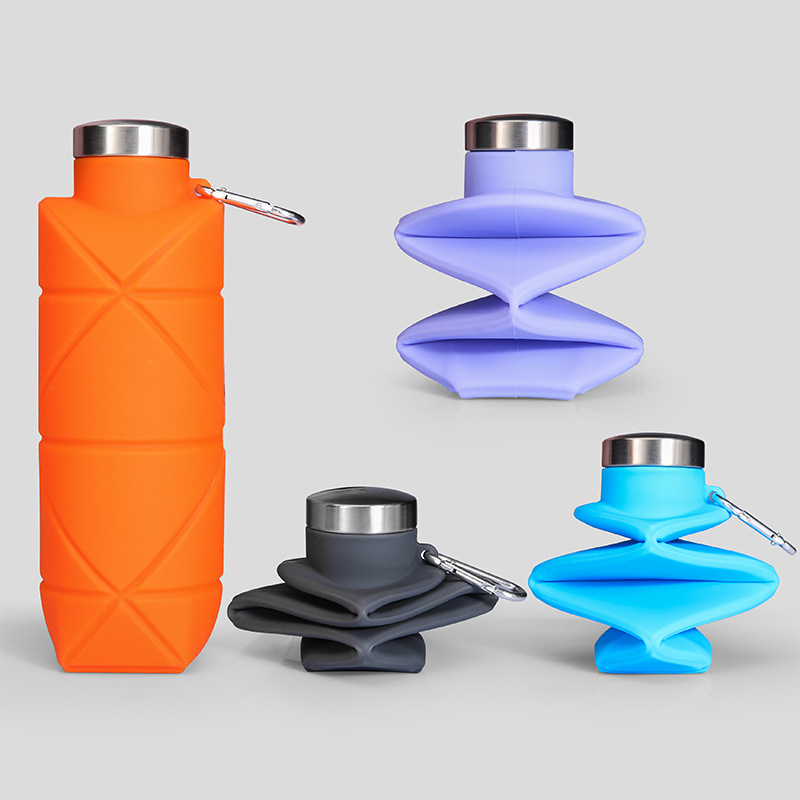 Customizable Diamond-Shaped Silicone Cups: Personalized Folding Drinkware for Outdoor Adventures