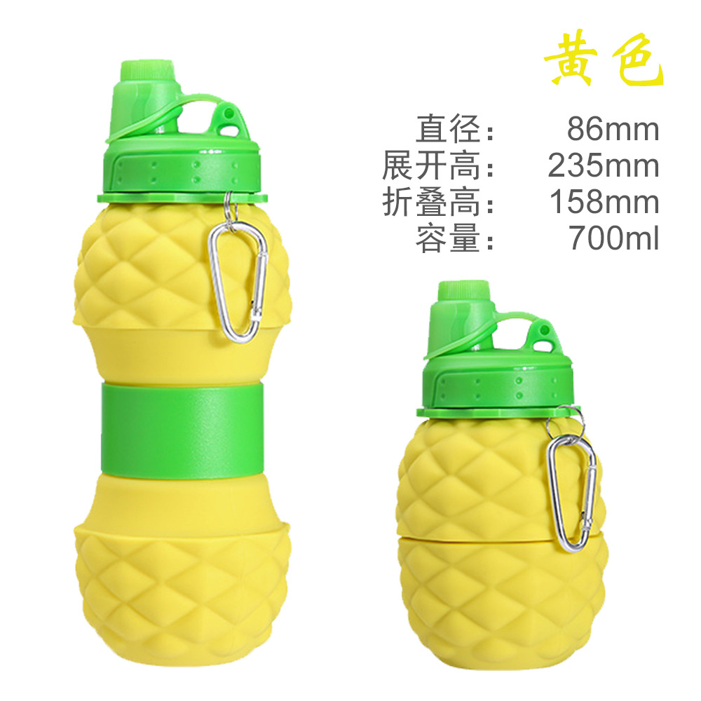 Personalized silicone cute cups integrating pineapple & strawberry designs with brand logos