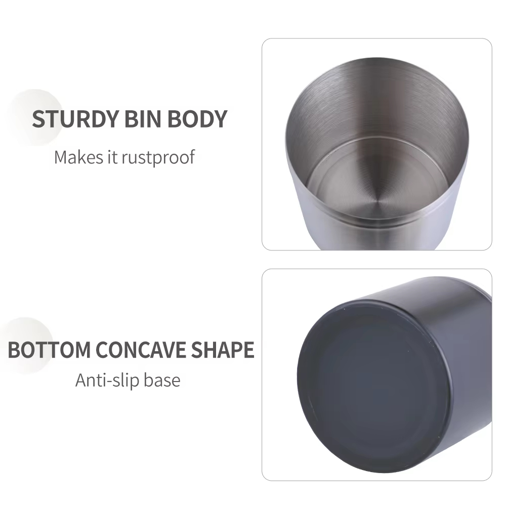 New Design Houseware Desktop Standing Stainless Steel Little Trash Bin