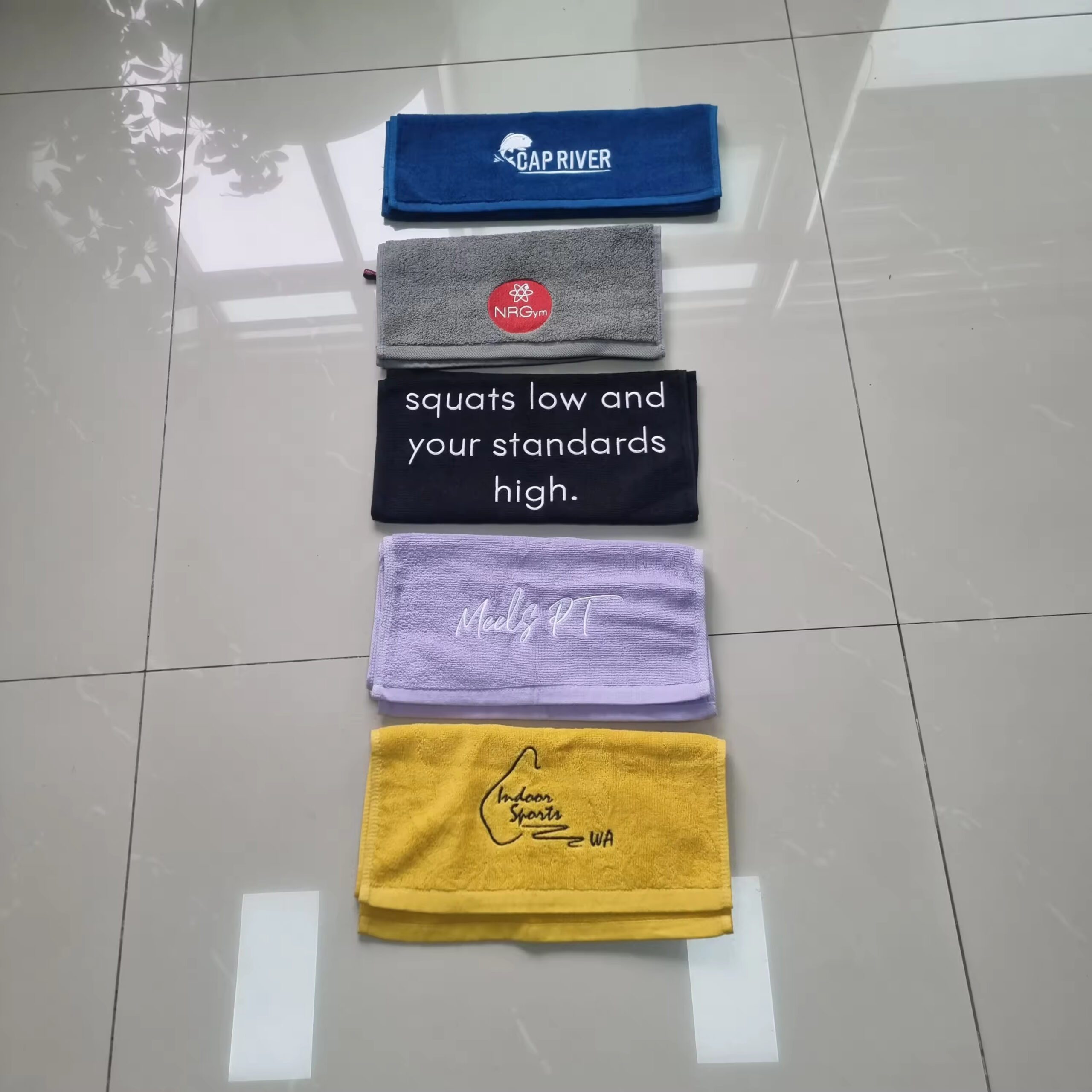 100% Cotton Plain Color Embroidery Logo Customization Hand Towel Gym Towel​