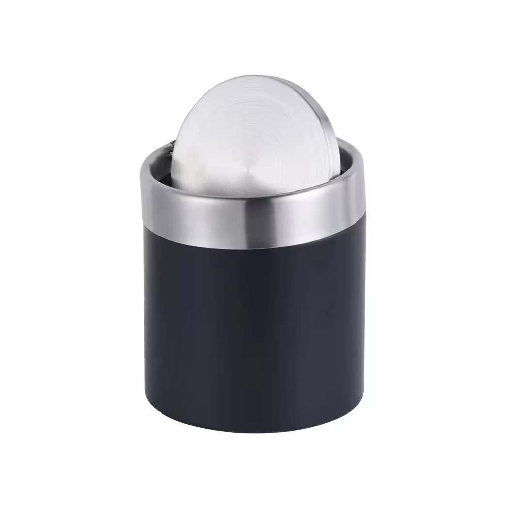 New Design Houseware Desktop Standing Stainless Steel Little Trash Bin