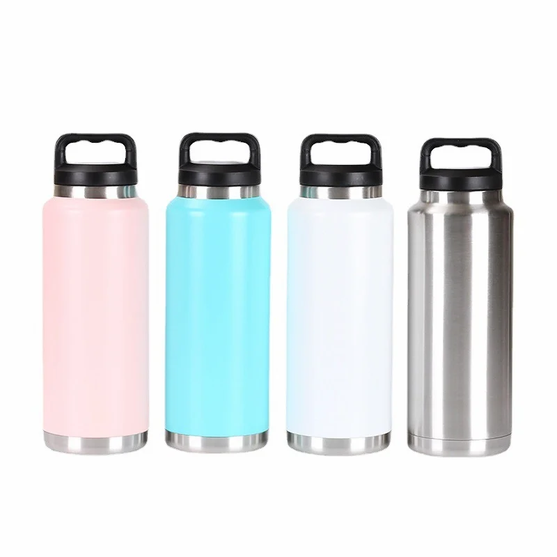 Four colors stainless steel vacuum bottle with custom logo