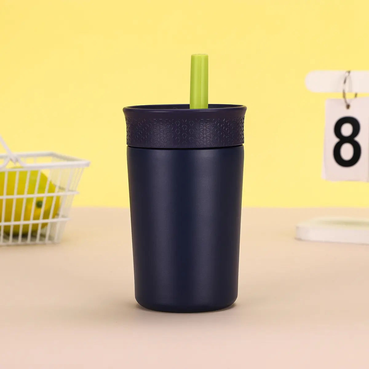 black stainless steel sippy cup for kids