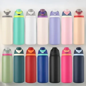 מגוון בקבוקי מים של Owala בנפח 32oz זמינים להתאמה אישית