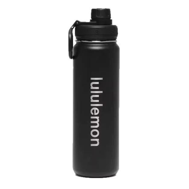 Black lululemon water bottle