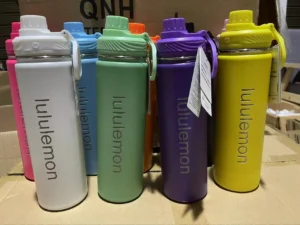 lululemon water bottles in multiple colors