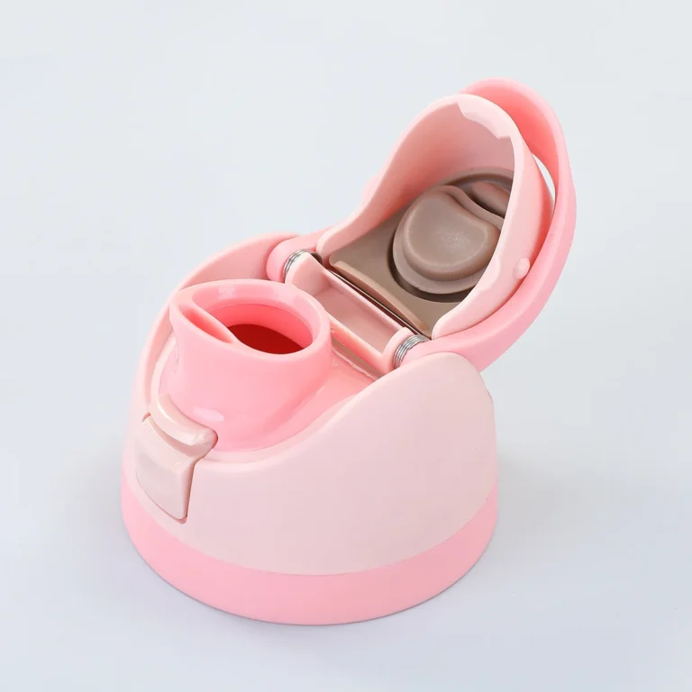 tappo a scatto rosa per cannuccia per bottiglia d'acqua personalizzata da 32 once