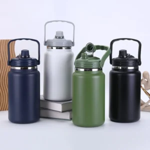 Custom yeti gallon jug in black, green, and silver for corporate branding