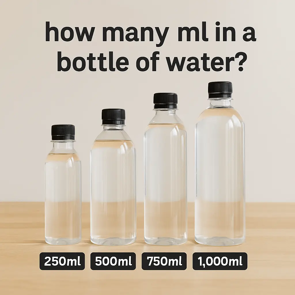 How Many ml in a Bottle of Water? Complete Size Guide