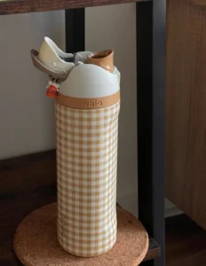 Bouteille d'eau Owala avec paille sur la table – Comment nettoyer une bouteille d'eau Owala