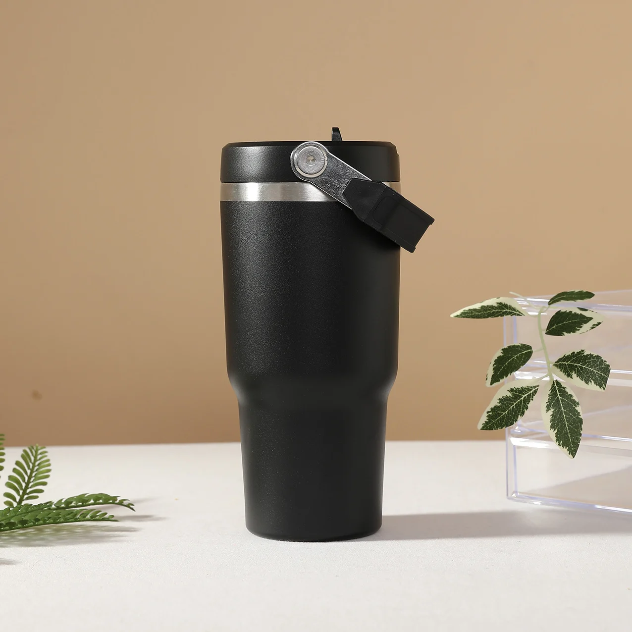 black personalized stanley cups with custom logo printing