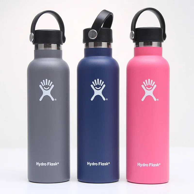 custom logo branded water bottles in vibrant colors for company gifts