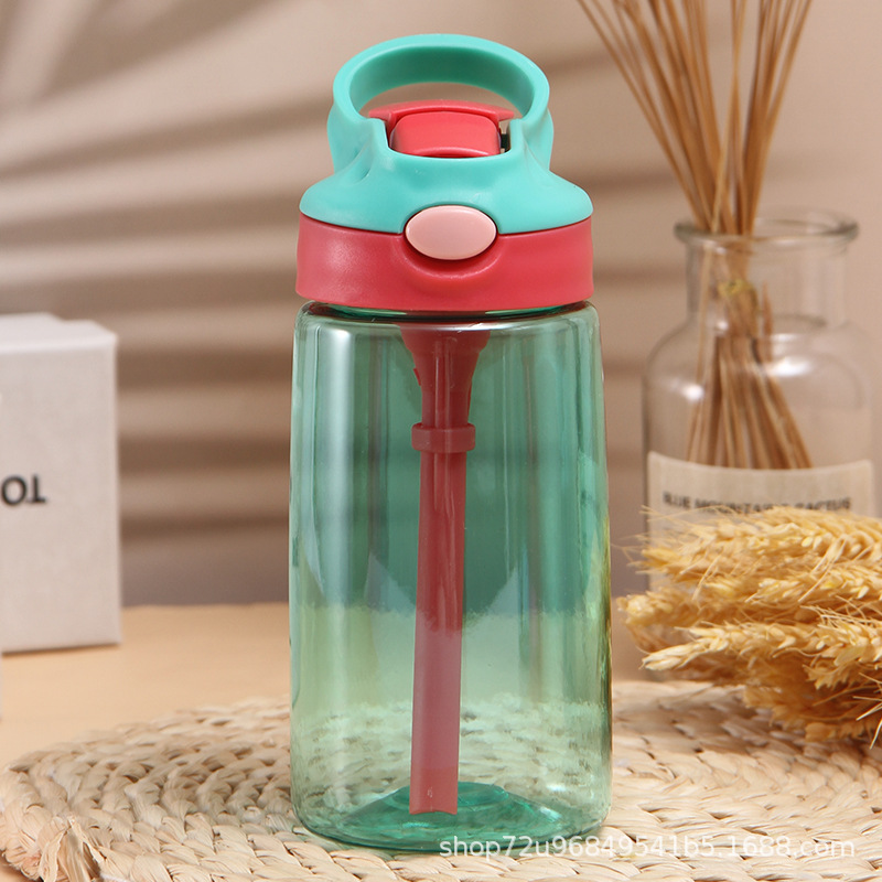 customized water bottles for kids green color for school logo printing