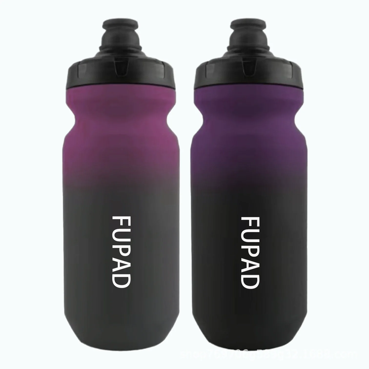gradient black purple custom squeeze water bottles bulk