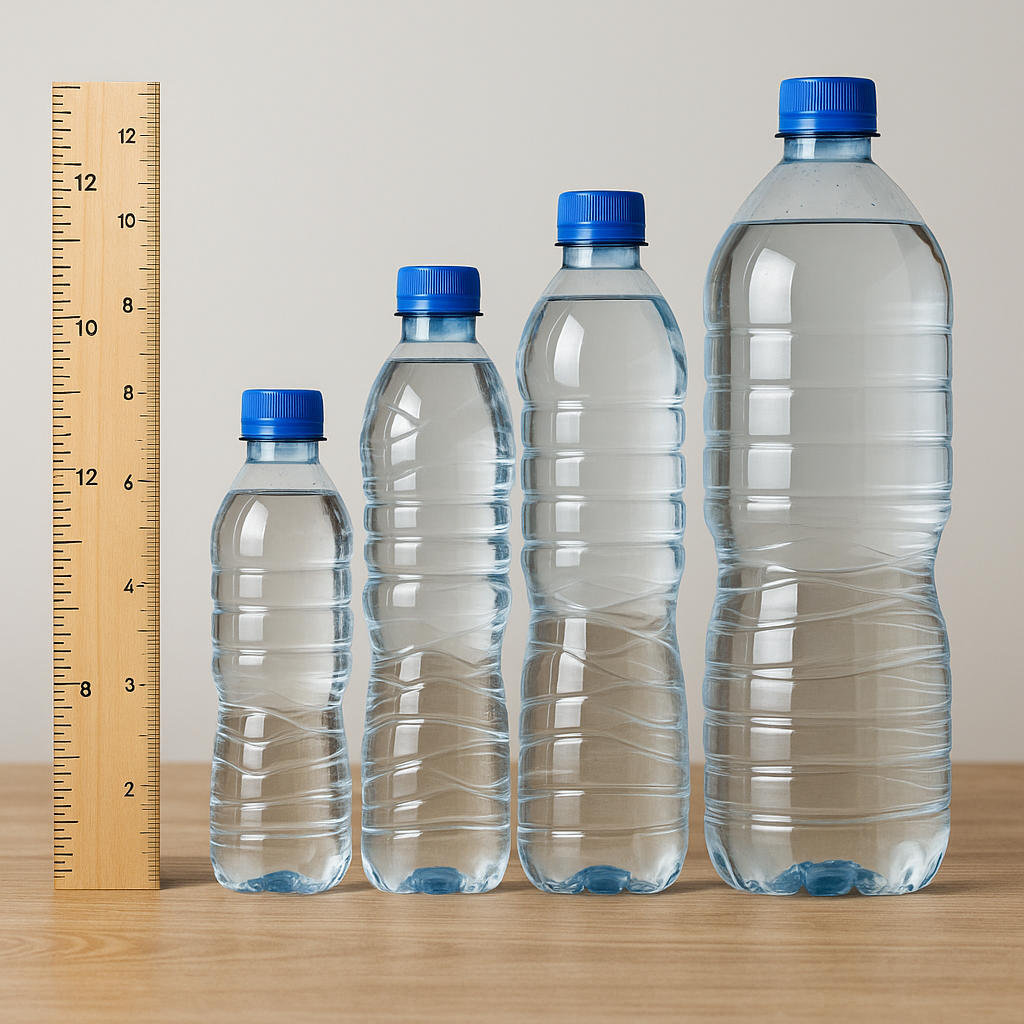 how tall is a water bottle​