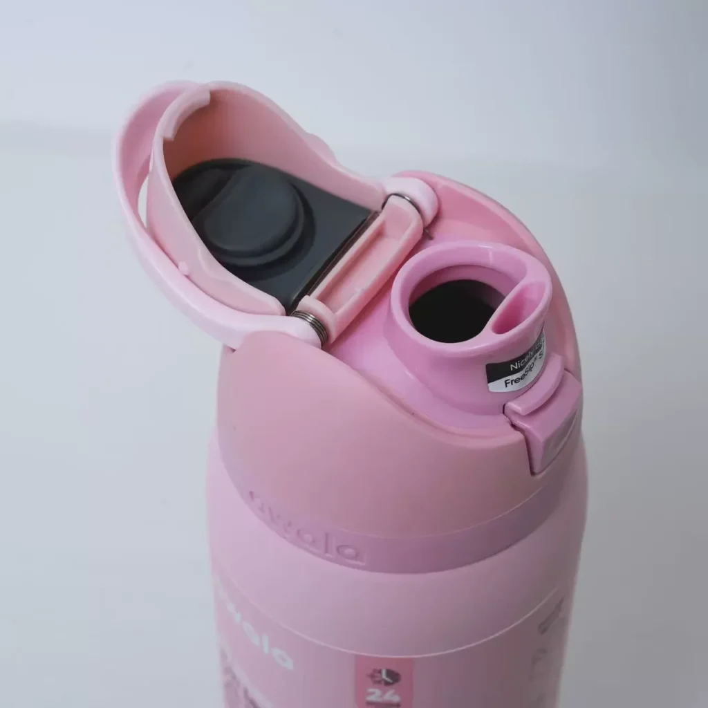 pink free sip tumbler with custom logo printing