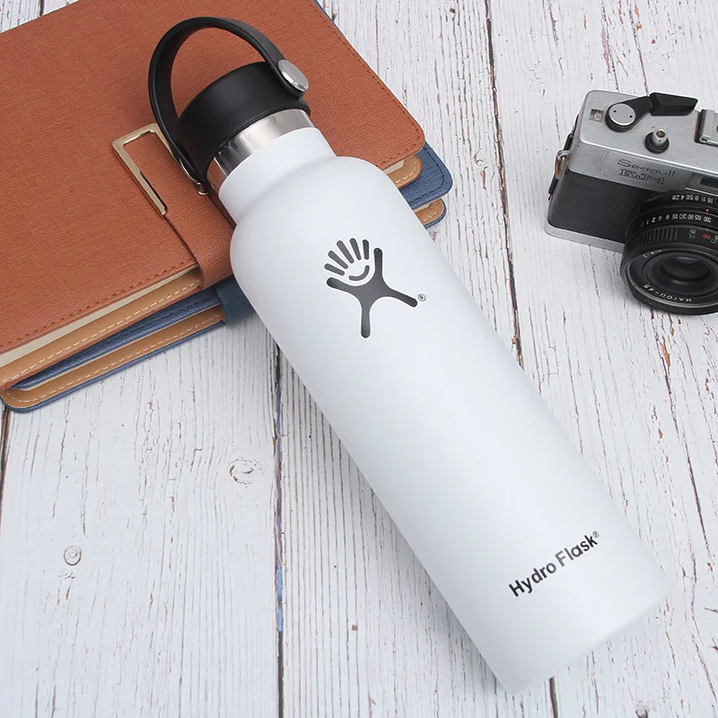 white branded water bottles for minimalist corporate gifting
