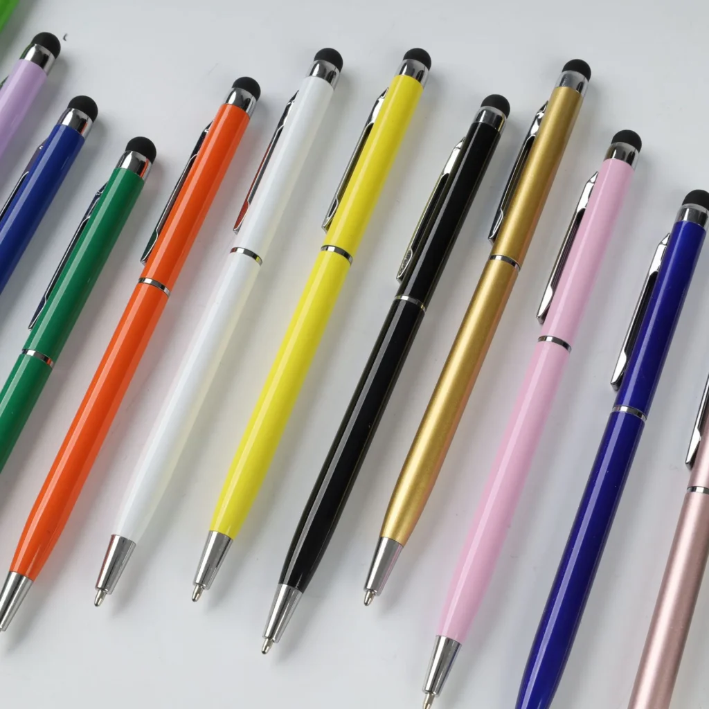 assorted custom stylus pens in multiple colors wholesale