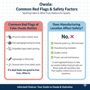 Common Red Flags of Fake Owala Bottles