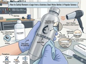 How to Remove a Logo from a Stainless Steel Water Bottle (2)