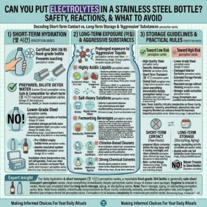 u Put Electrolytes in a Stainless Steel Bottle Safety, Reactions, and What to Avoid