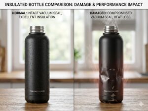 Hydro Flask insulation failure signs dent heat loss
