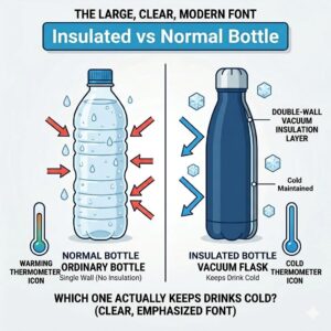 Insulated vs Normal Bottle title