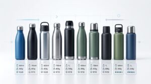 best vacuum bottle for travel comparison table showing top 10 picks with specs