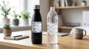insulated bottle vs normal bottle cold retention comparison showing ice preservation difference