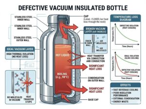 p1vacuum insulated bottle cross section showing broken vacuum layer