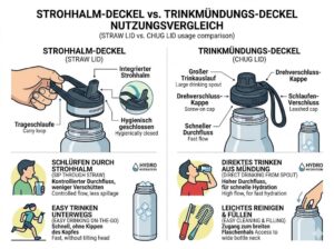 straw lid vs chug lid usage comparison infographic