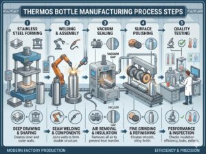 thermos bottle manufacturing process steps