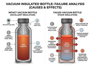 vacuum insulated bottle insulation failure diagram