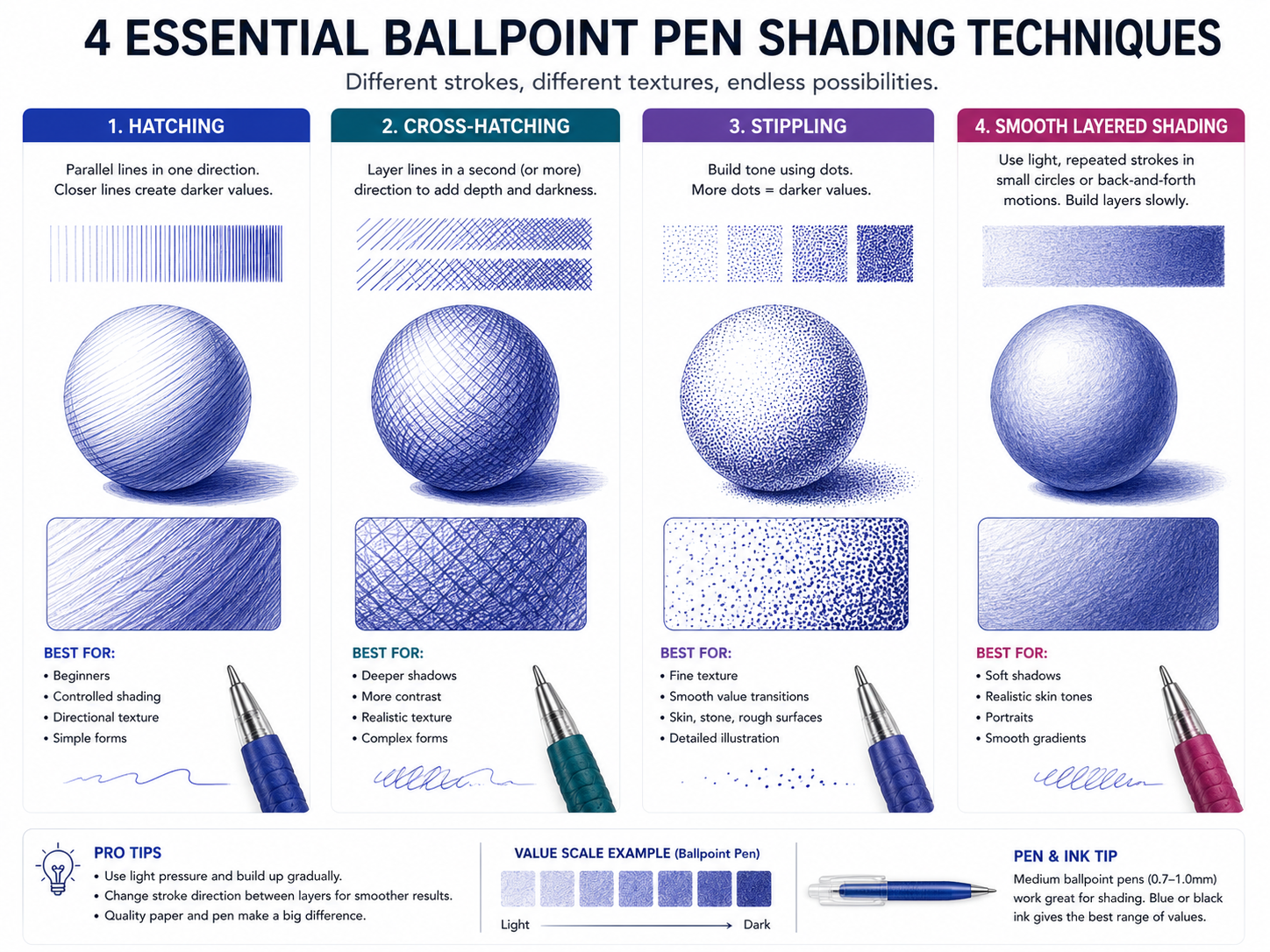 How to Shade With a Ballpoint Pen