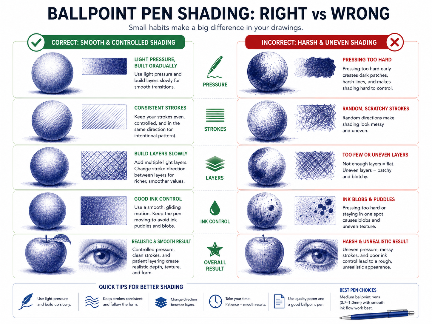 How to Shade With a Ballpoint Pen