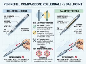 comparison of different pen refills