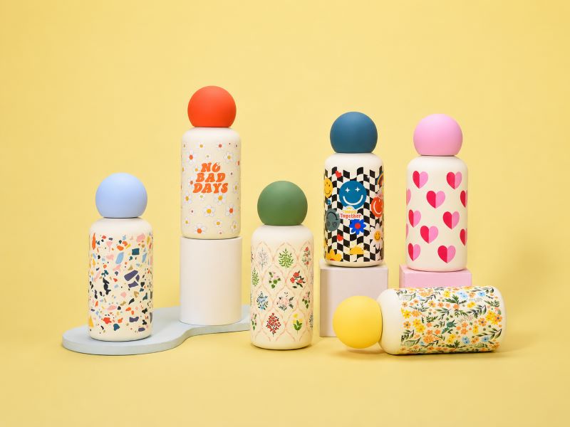 stainless steel kids sports water bottle
