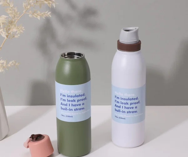 custom foggy tide style bottle in green and white